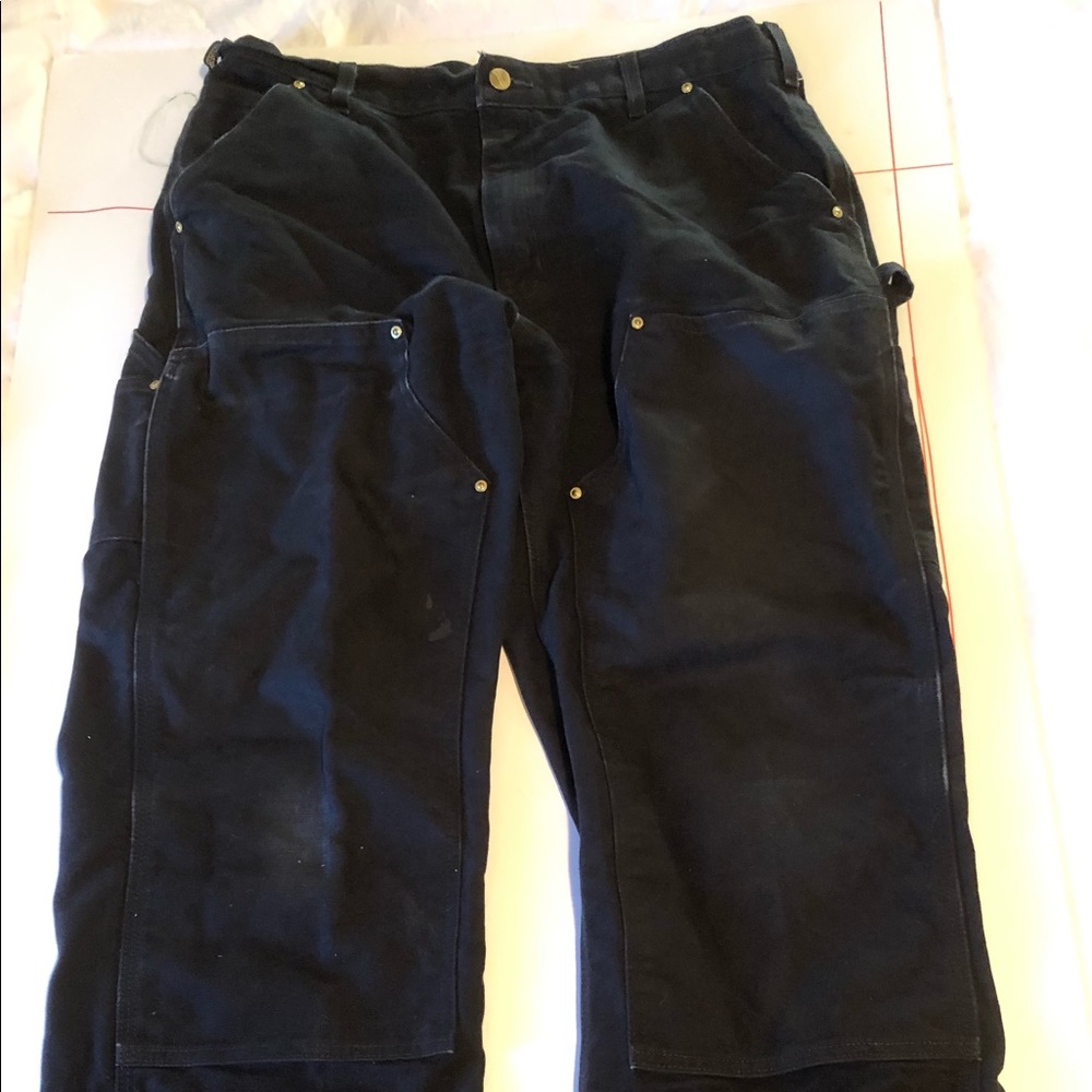 Carhartt Loose Fit Firm Duck Double-Front Utility Work Pant B01 Men’s Black 36